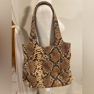 SHARIF Snake Print Tote